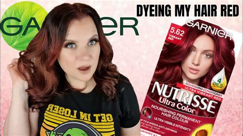 Dying My Hair Brunette To Red Garnier Nutrisse Vibrant Red 562