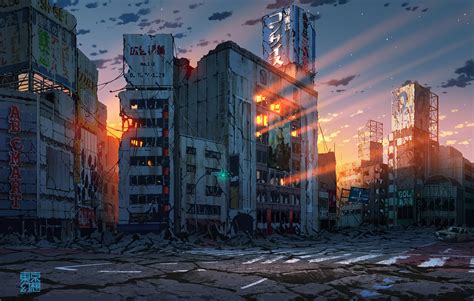 Download City Sci Fi Post Apocalyptic Sci Fi City Hd Wallpaper