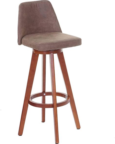 mendler hwc c43 bar stool wood textile rotatable vintage brown light legs amazon de home