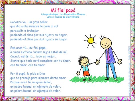 Me Encanta Escribir En Español Canción Para El Día Del Padre Mi Fiel