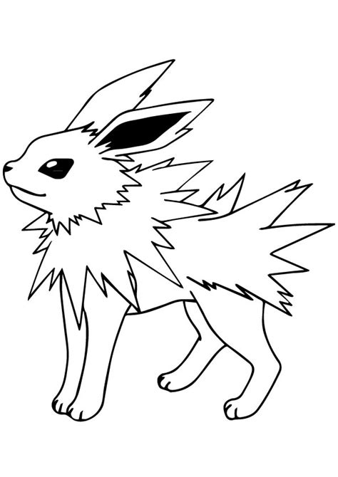 jolteon pokemon coloring page  printable coloring pages  kids