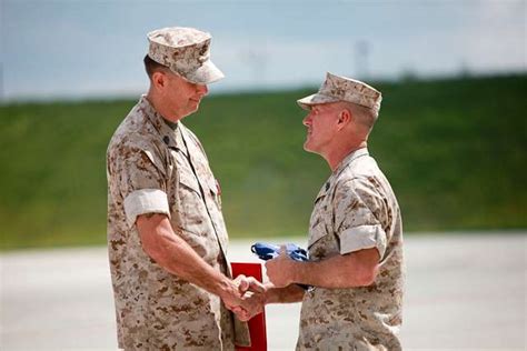Us Marine Corps Sgt Maj Courtney K Curtis Congratulates Nara