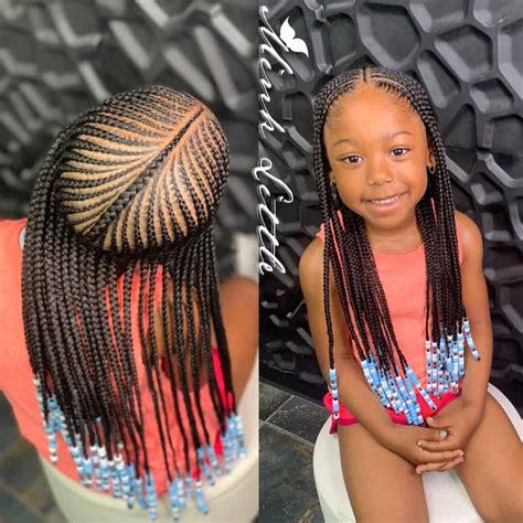This post consists of kids feed in braids with beads: Braids for Kids- 50 Kids Braids with Beads Hairstyles