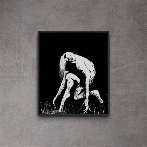 Skinwalker, Original Painting, Myths, Legends, Black and White Painting