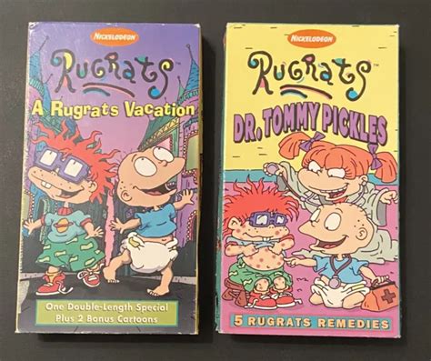 VINTAGE 1997 98 NICKELODEON Rugrats VHS Lot Of 2 Vacation Dr Tommy