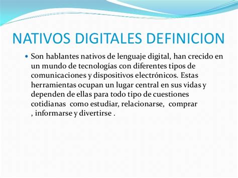 Nativos digitales definicion