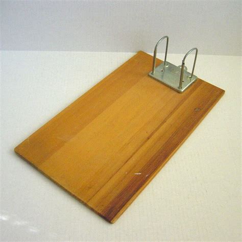 Industrial Hanging Wooden Two Ring Clipboard Stempco Dallas Etsy