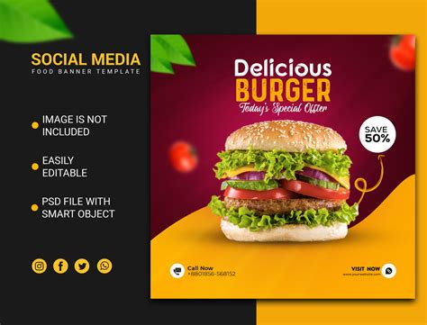 Fast Food Burger Banner Design Template by Designerrimon on Dribbble