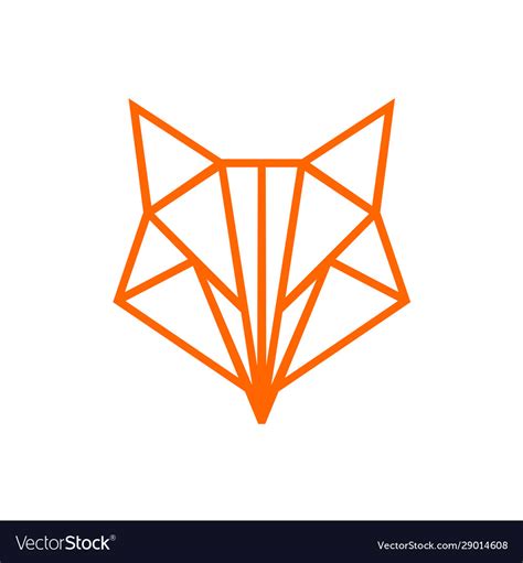 Fox Geometric Shapes Lines And Triangles Vector Image