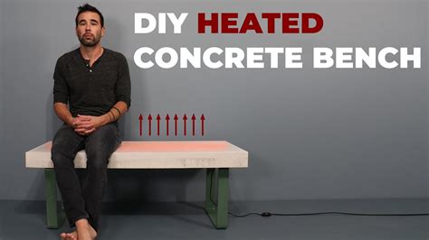 Diy Heated Concrete Bench Youtube