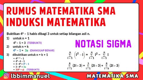 Induksi Matematika Rumus Lengkap Kelas Dan Contohnya Sifat Sifat