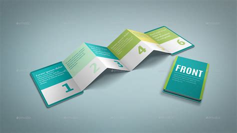 Go from fan to friend, then ultimately, frea Z-Card Mock-up - 6 Panels C-Fold by CarinaReis | GraphicRiver
