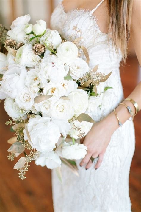Ivory And Gold Wedding Bouquets