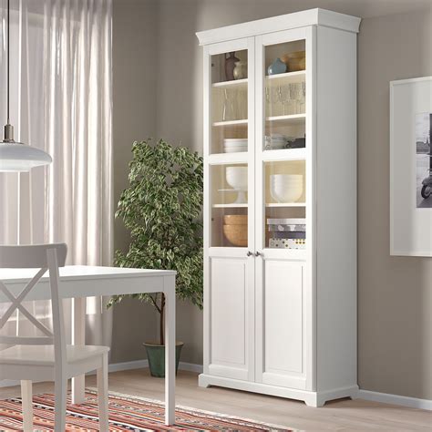 Liatorp Bookcase With Glass Doors White 3734x8414 Ikea