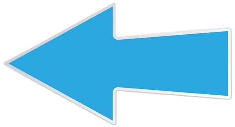 Blue Left Arrow Transparent Clip Art Image