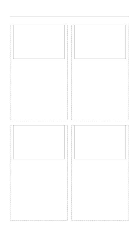 Storyboard With 2x2 Grid Of 32 35mm Photo Screens On Legal Paper