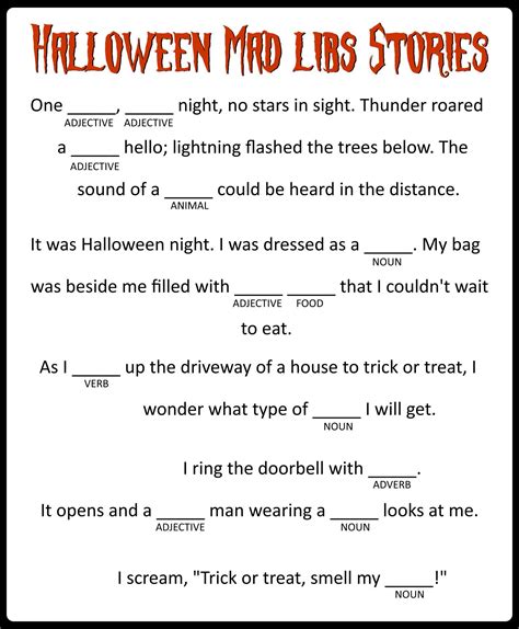 15 Best Halloween Mad Libs Printable Worksheets Artofit