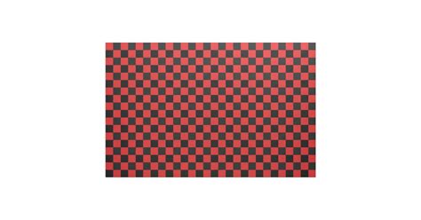 Red And Black Checkerboard Pattern Fabric Zazzle