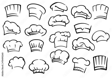 chef toques and hats set stock vector adobe stock