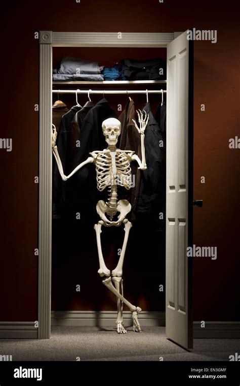 Skeleton Standing In Closet Hi Res Stock Photography And Images Alamy