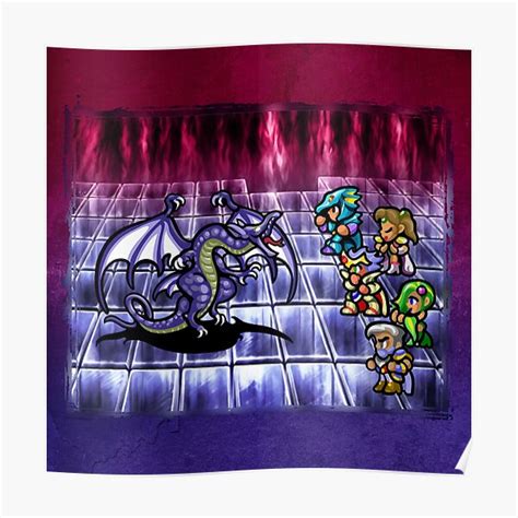 Ff4 Bahamut Battle Poster By Likelikes Redbubble