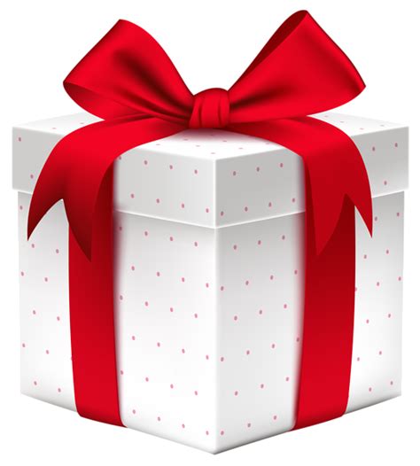 White T Box With Red Bow Png Image Boites Cadeaux Noel Coffret