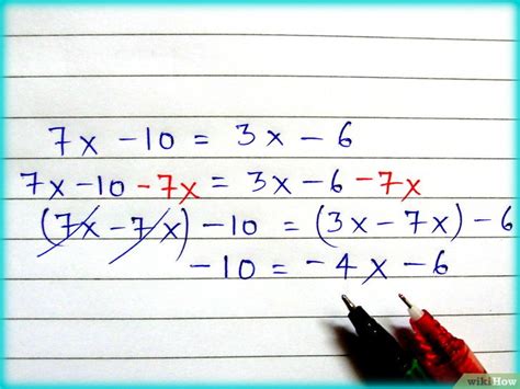 Cómo Resolver Una Ecuación Lineal Simple 9 Pasos
