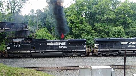 Norfolk Southern Train Breathes Fire Youtube