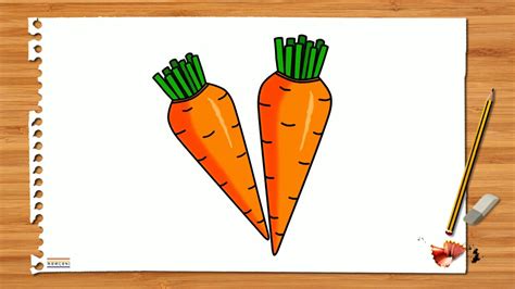 How To Draw A Carrot Step By Stepeasy Drawingdrawing For Kids