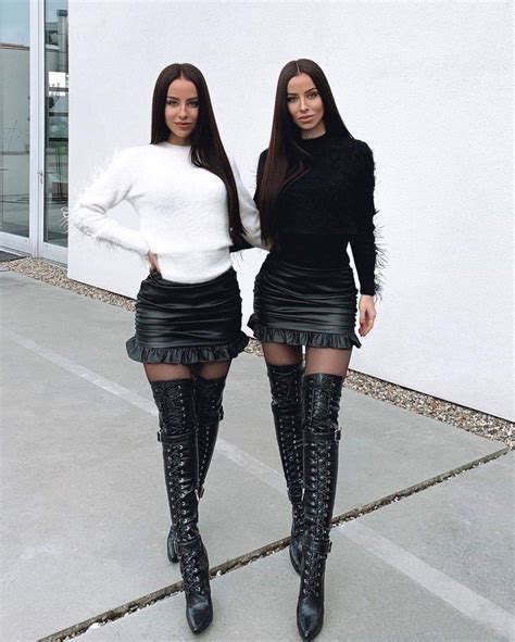 Twins In 2020 Fashion Boots Outfits With Leggings