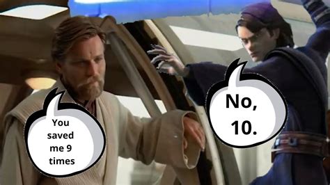 The 10 Times In Canon Anakin Saved Obi Wan Youtube