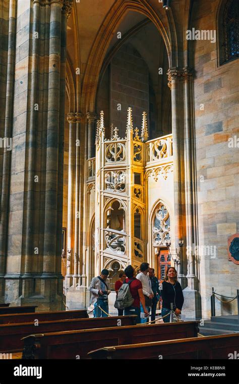 Czech Republic Prague September 30 2017 Interior Of St Vitus