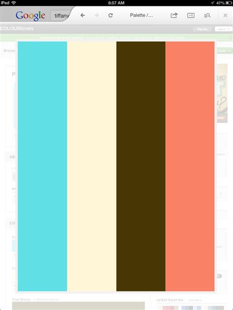 We worked hard to include a wide range of blue colors. My wedding palette: Tiffany blue, ivory, brown, and peach ...