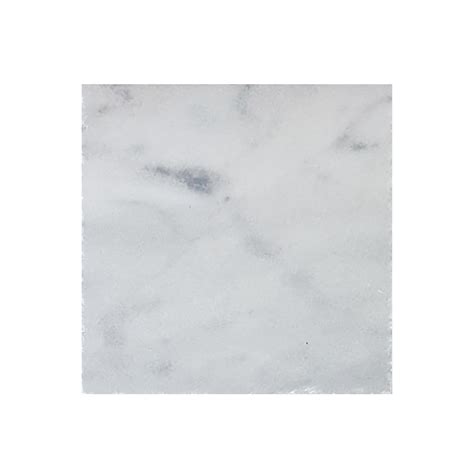 24x24 Carrara White Polished Beveled Marble Tile