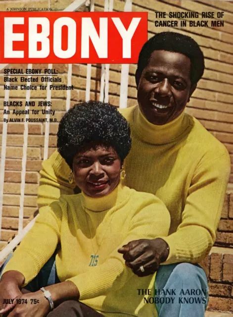 Hank Aaron Vintage Ebony Magazine July 1974 Blacks And Jews Nmt 2 Mnt
