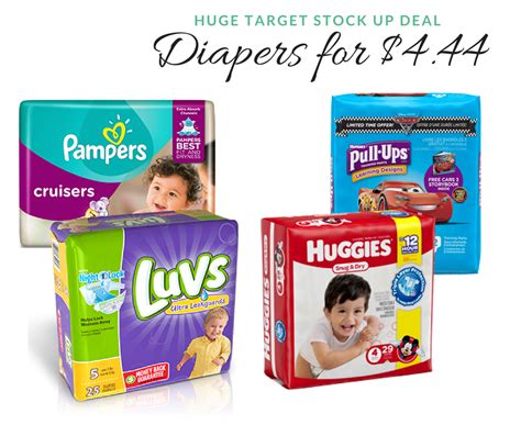 Huge Target Diaper Deal Huggies Pampers And Luvs For 444 Each