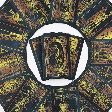Dark Green Tarot Deck With Guidebook And Wooden Vip Box Etsy Uk