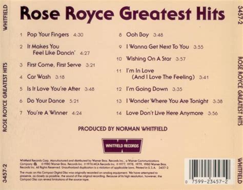 Rose Royce Greatest Hits 1980