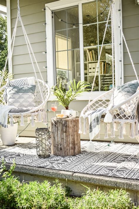 Boho Porch Swings Reveal Small Front Porch Decorating Ideas Small
