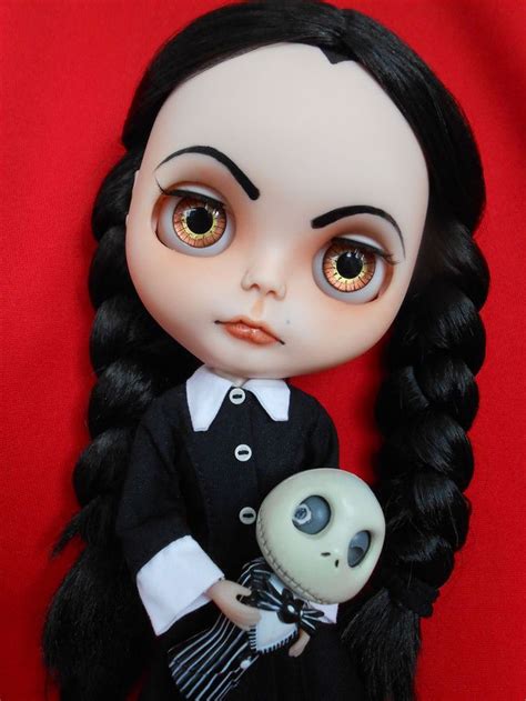 custom wednesday addams blythe doll bonecas góticas bonecas bonitas bonecas artísticas