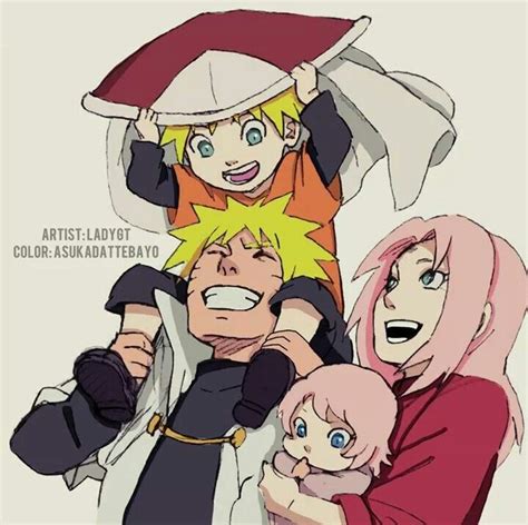 Hijos De Sakura Y Naruto Narusaku Naruto Shippuden Anime Anime Naruto