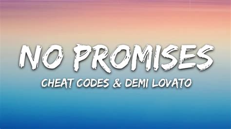Cheat codes & demi lovato — no promises (pascal letoublon remix) (deep house music 2017). Cheat Codes - No Promises (Lyrics) ft. Demi Lovato - YouTube