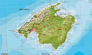 Mapa de Mallorca - Mapa Físico, Geográfico, Político, turístico y Temático.
