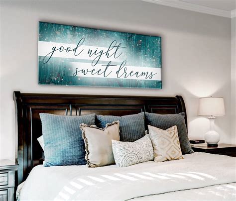 Bedroom Wall Art Goodnight Sweet Dreams V5 Wood Frame Ready To Hang