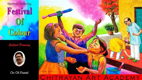 How To Draw Holi Festival Holi Special Drawing Indian Festival
