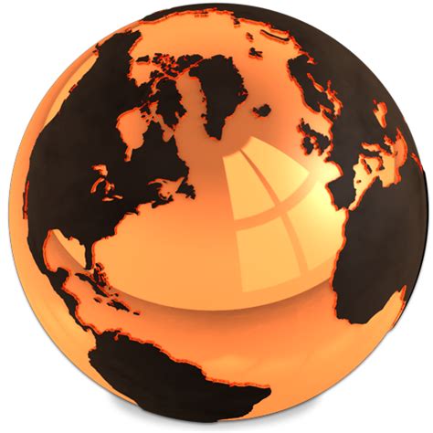 Gold World Icon - World Icons - SoftIcons.com png image