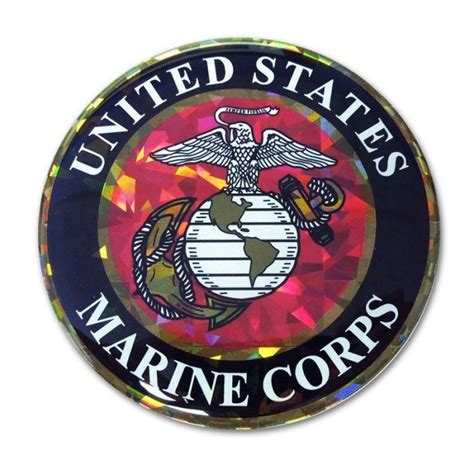Marine Corps Emblem Reflective Dome Decal