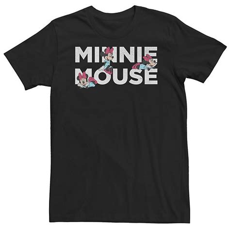 Big And Tall Disney Mickey And Friends Minnie Mouse Text Portraits Tee