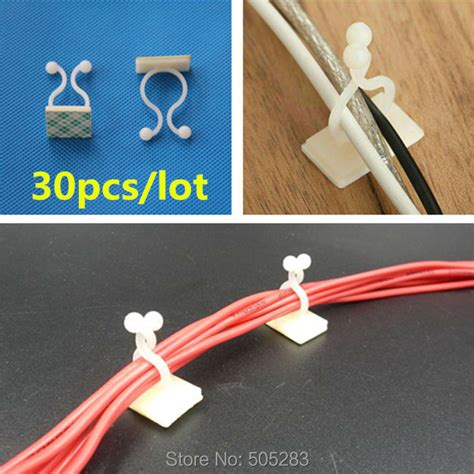 Pcs Nylon Cable Fix Seat Tape Cable Organizer Tie Mount Computer Cable Clips Wire Holder Cable