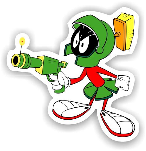Marvin The Martian Vinyl Sticker Decal Full Color Cad